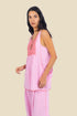 Sleeveless embroidered top in cotton gauze